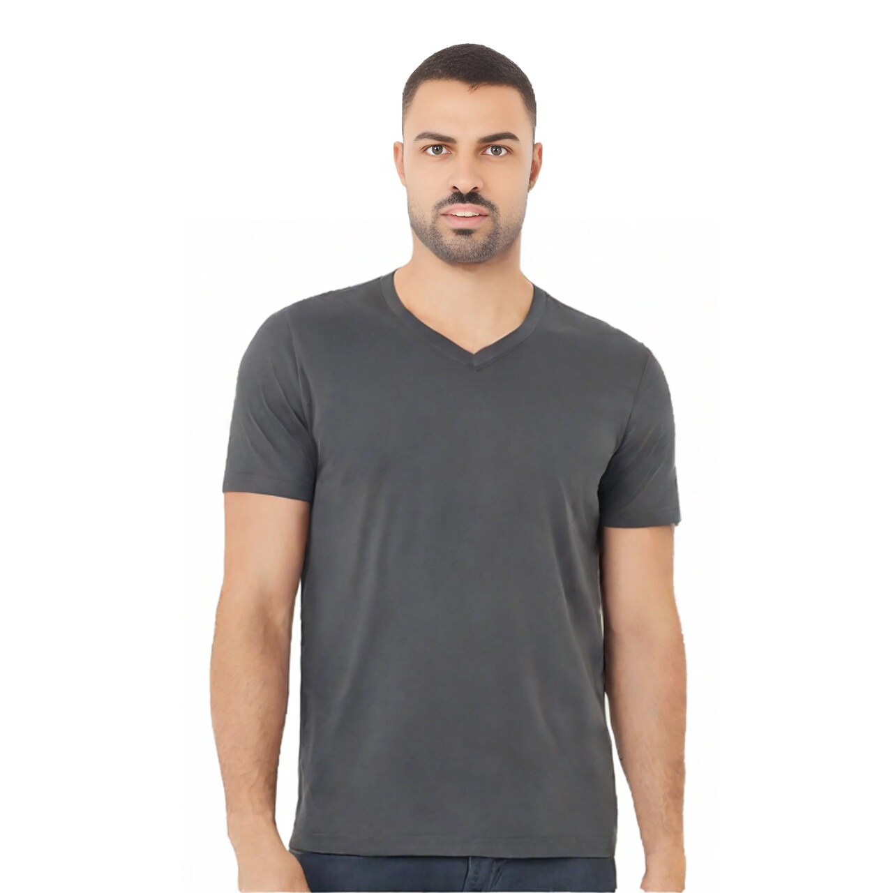 BELLA + CANVAS Unisex Jersey V-Neck Tee Lightweight Airlume Cotton Retail Fit Everyday Casual Shirt